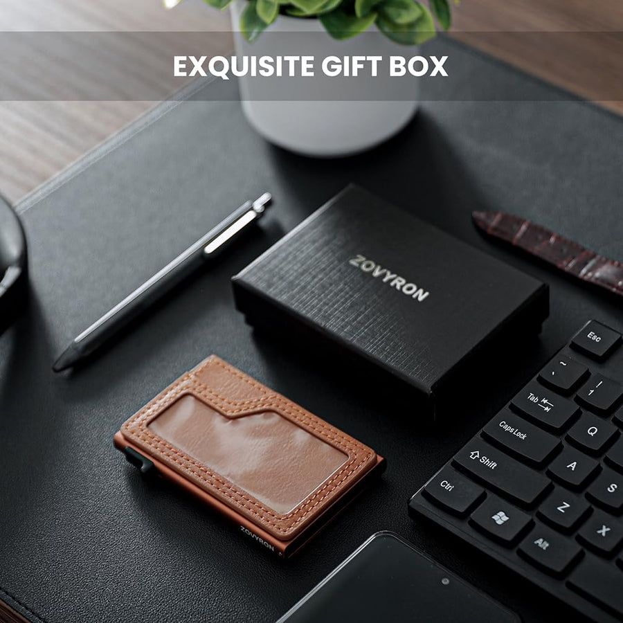 Slim RFID Pop-Up Wallet with ID Window