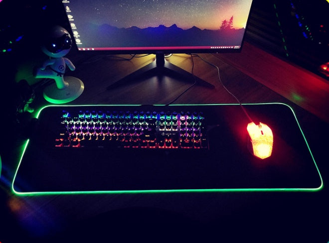 RGB LED Gaming Mouse Pad with 12 Lighting Modes