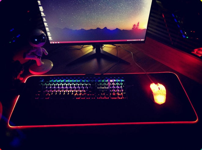 RGB LED Gaming Mouse Pad with 12 Lighting Modes